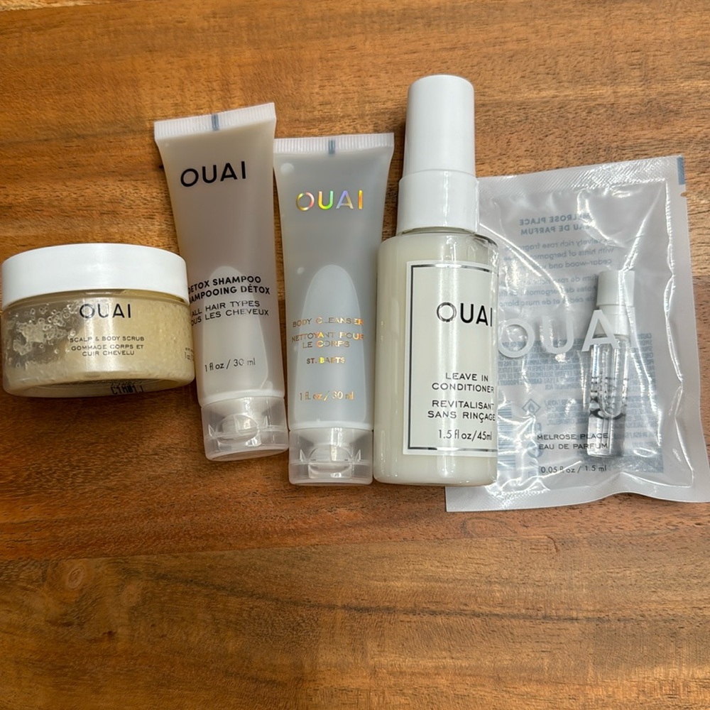 QUAI Travel Hair and Body Care Products set 5pc. New